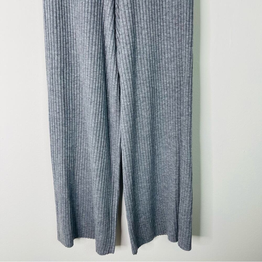 NWT The Drop grey ribbed knit stretchy wide leg Catalina pants XS - Picture 3 of 7